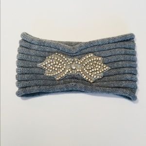 Gray Rhinestone Winter Headband